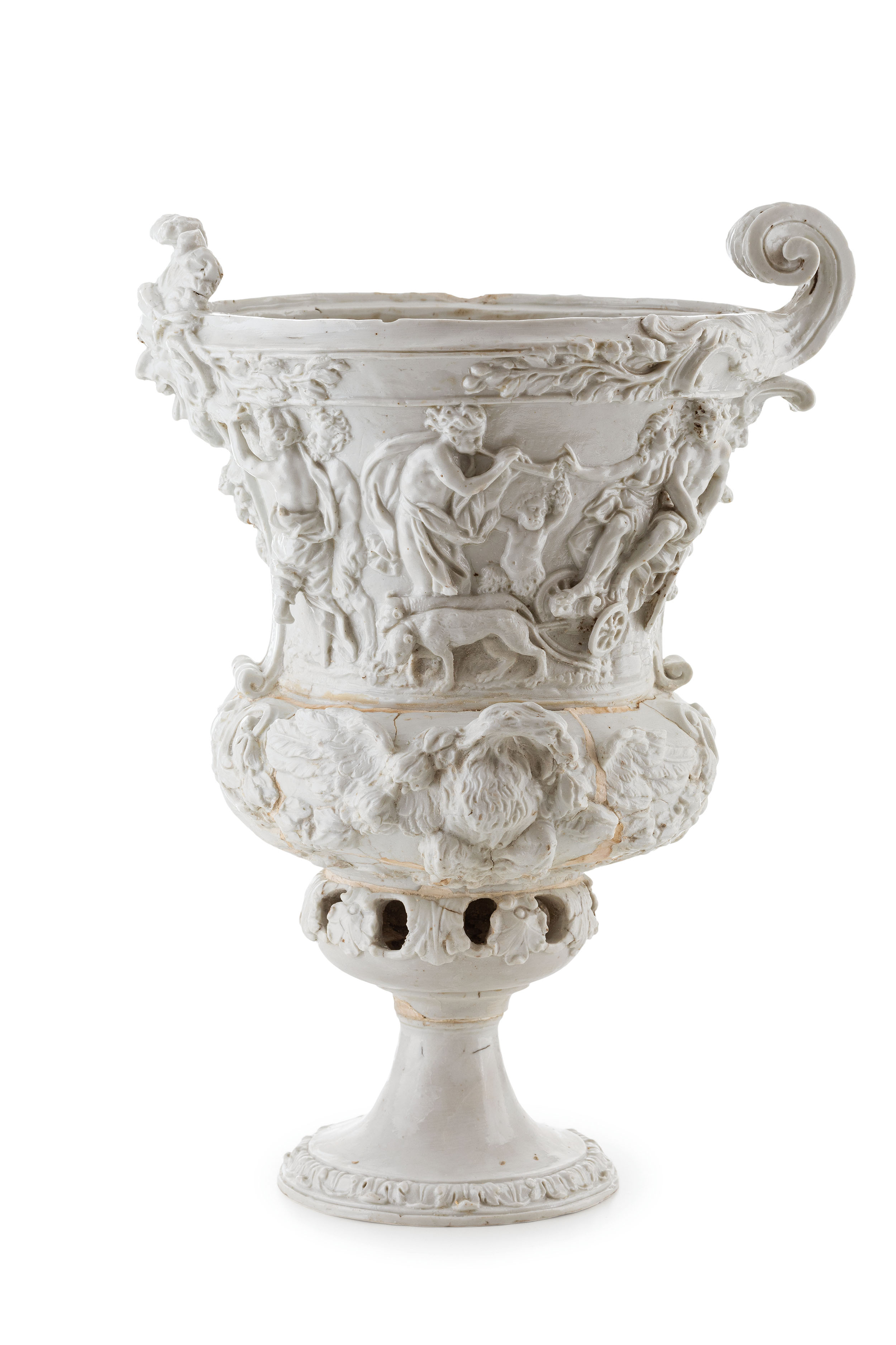 VASO IN PORCELLANA BIANCA, MANIFATTURA GINORI A DOCCIA, CIRCA 1745 - Image 2 of 5