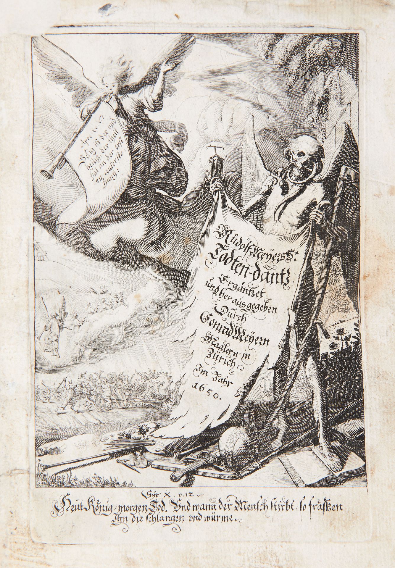 MEYER, Rudolf (1605-1638); MEYER, Conrad (1618-1689). Todten-dantz....Sterbensspiegel, das ist - Image 3 of 4