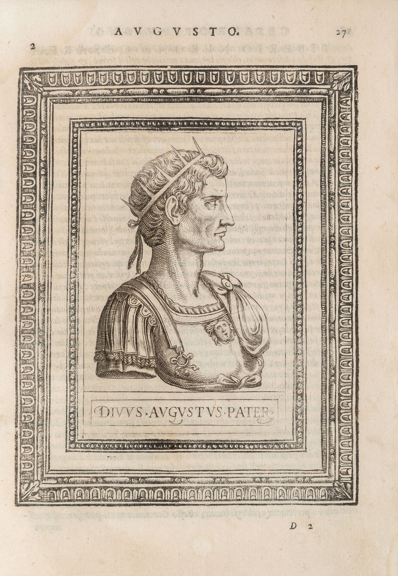 CICCARELLI, Antonio (d.1599). Le Vite degli imperatori romani...con le figure intagliate in rame da - Image 2 of 4