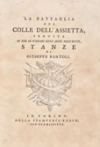 [MILITARIA] BARTOLI, Giuseppe. La battaglia del colle dell'Assietta. Turin: Stamperia reale, [1747].