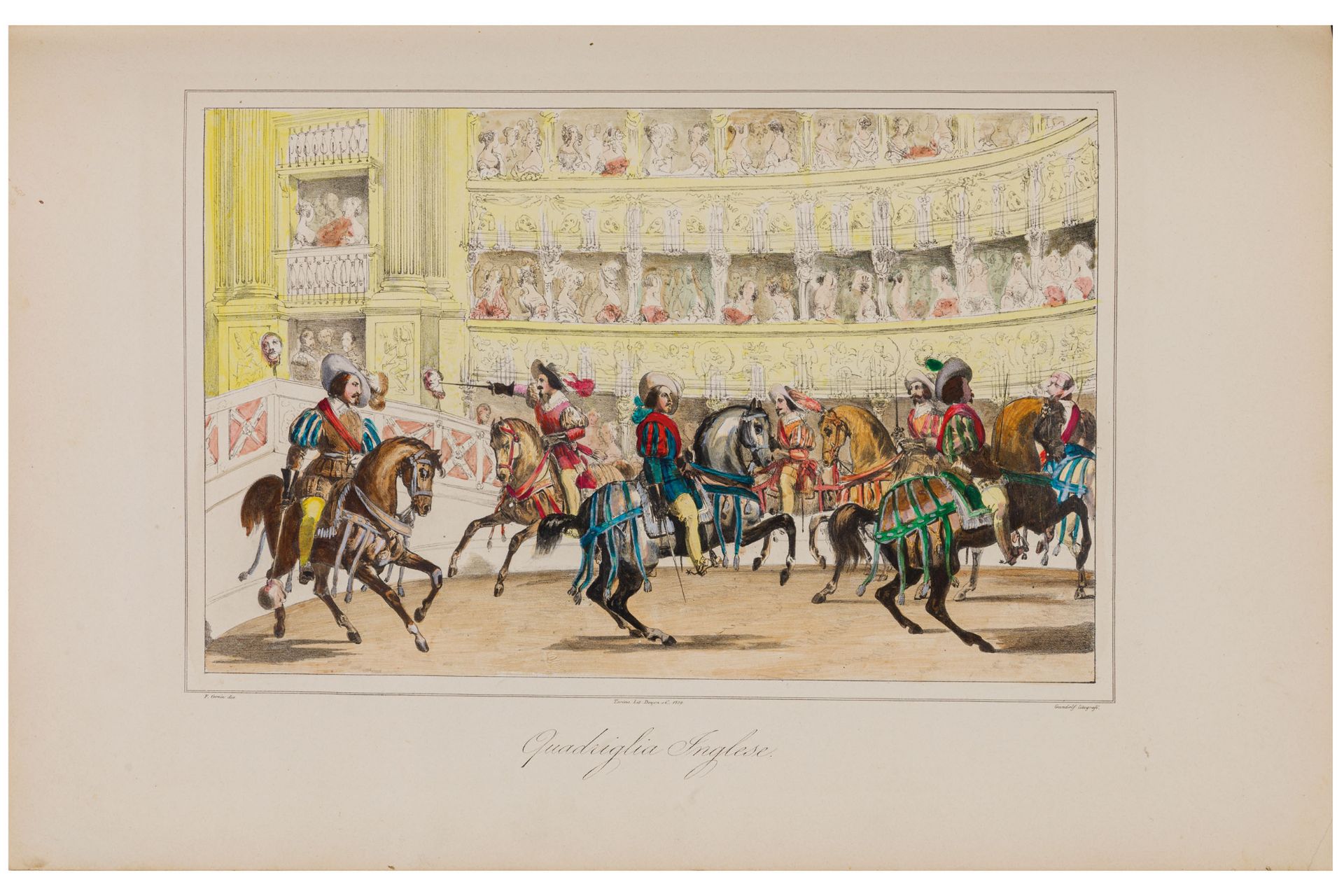 [BINDING]. Giostra corsa in Torino add¿ XXI di febbraio 1839 nel passaggio di sua altezza - Image 4 of 5
