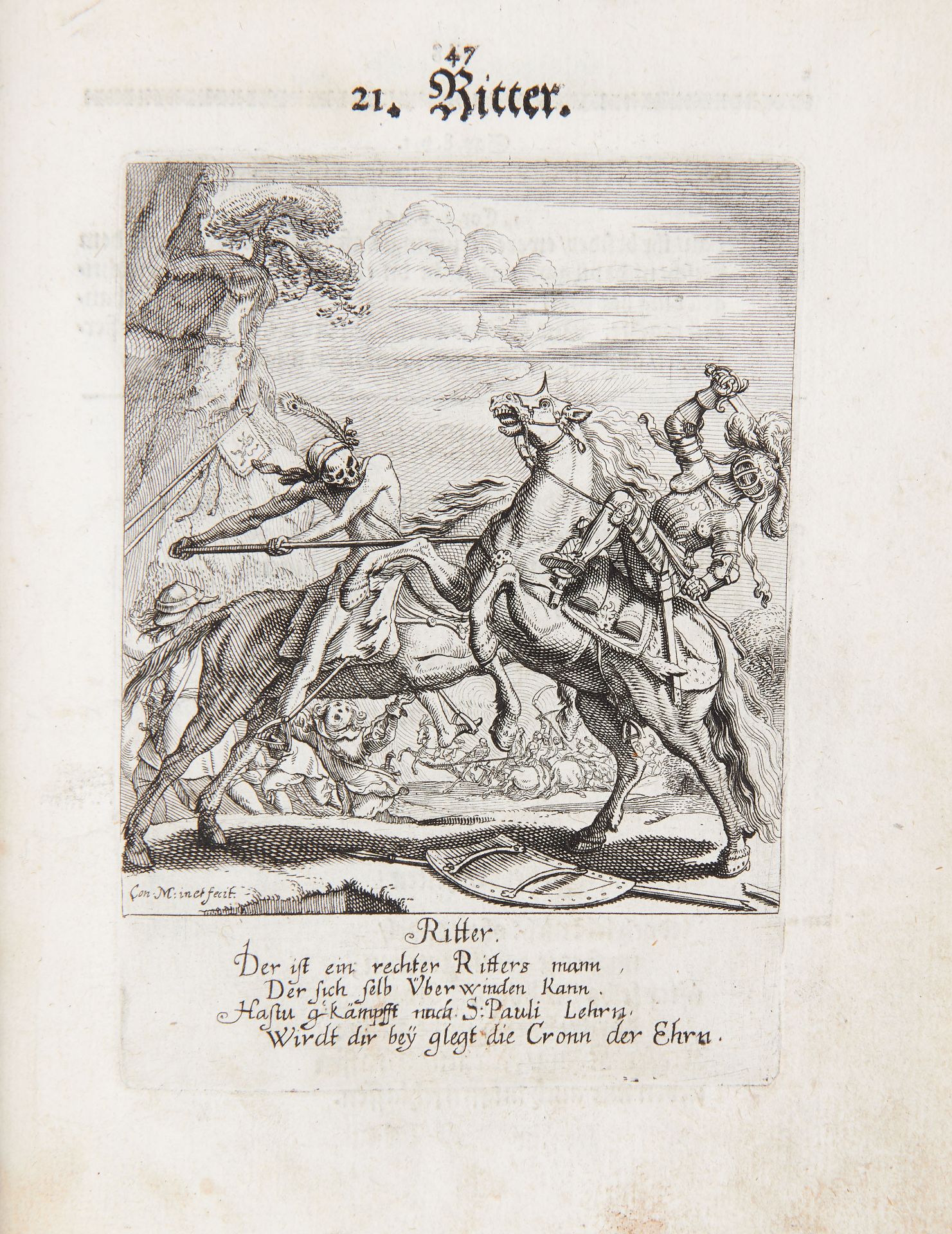 MEYER, Rudolf (1605-1638); MEYER, Conrad (1618-1689). Todten-dantz....Sterbensspiegel, das ist - Image 2 of 4
