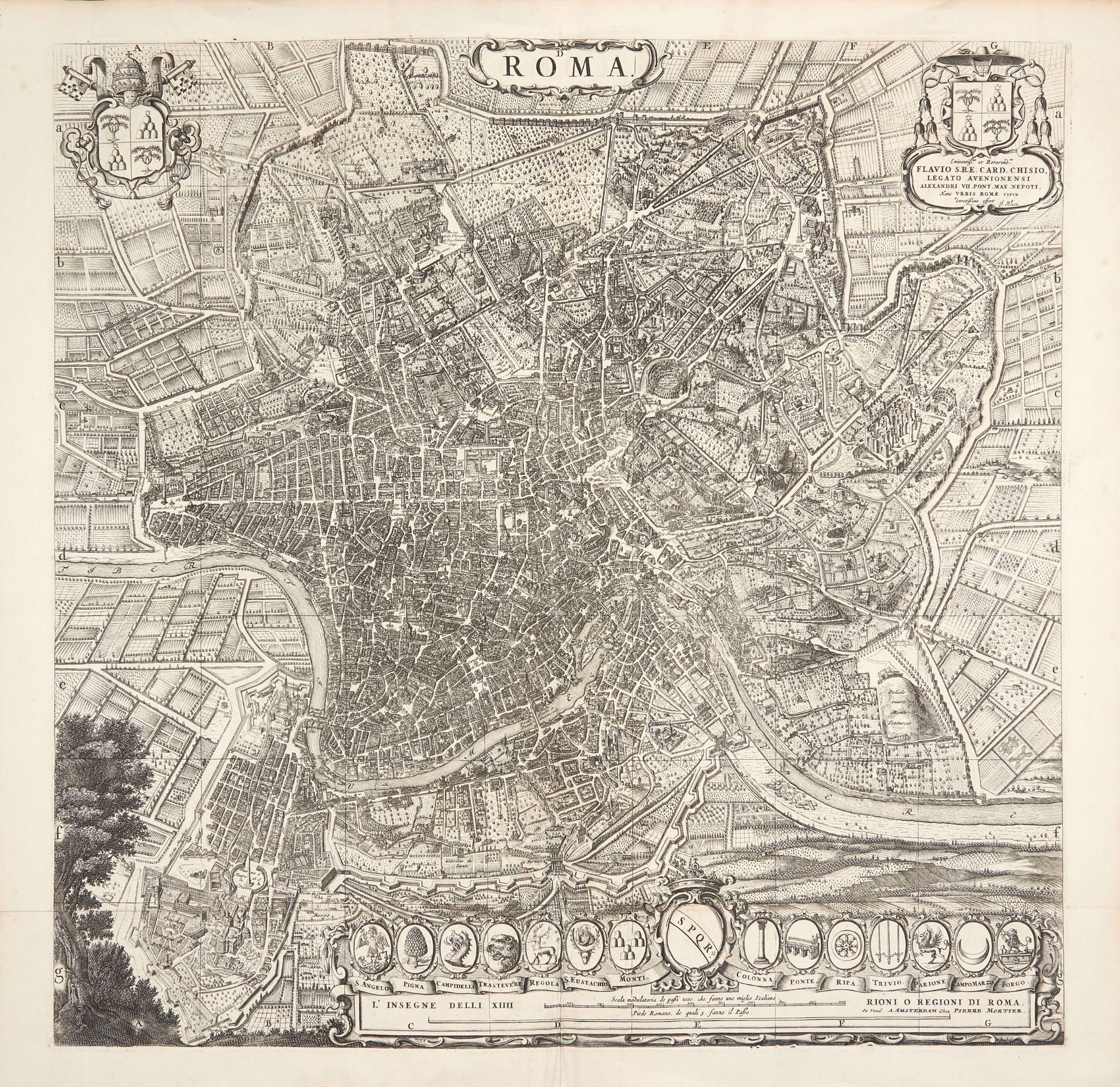 BLAEU, John (1596-1673). Rome. Amsterdam: Mortier, 1724.