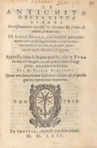 MAURO, Lucius (16th century). Le antichità della città di Roma. Venice: Ziletti, 1562.