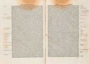 CICERUS (106-43 BC). Hoc in volumine haec...opera continentur. Venice: Bevilacqua, 1496.