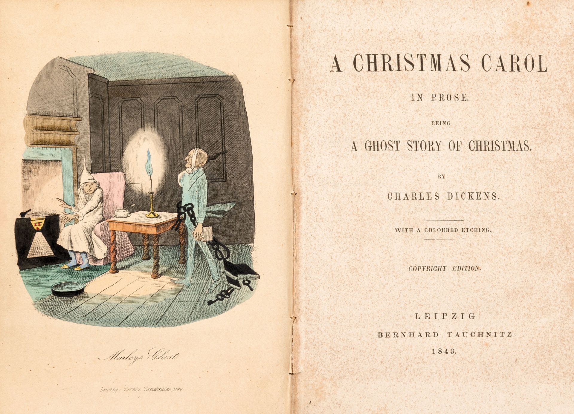 DICKENS, Charles (1812-1870). A Christmas Carol [with:] A Goblin Story [and:] The Cricket on the