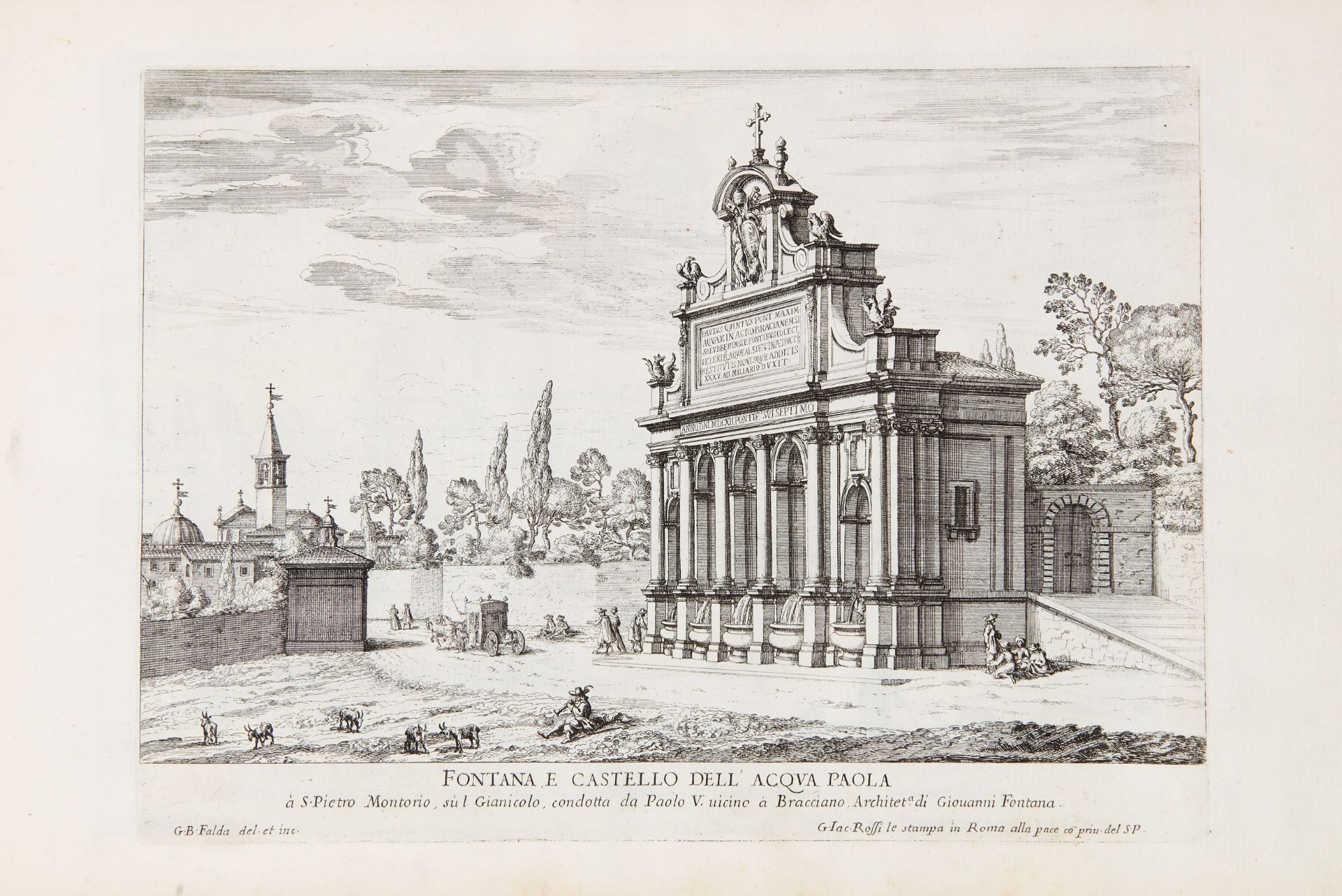 FALDA, Giovanni Battista (1648-1678). Le fontane di Roma. Roma: Giacomo de Rossi, [1675-89].