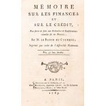 [ECONOMICS] CORMERÉ, Guillaume-François de Mahy (1739 ; 1800(?). Mémoire sur les finances et sur