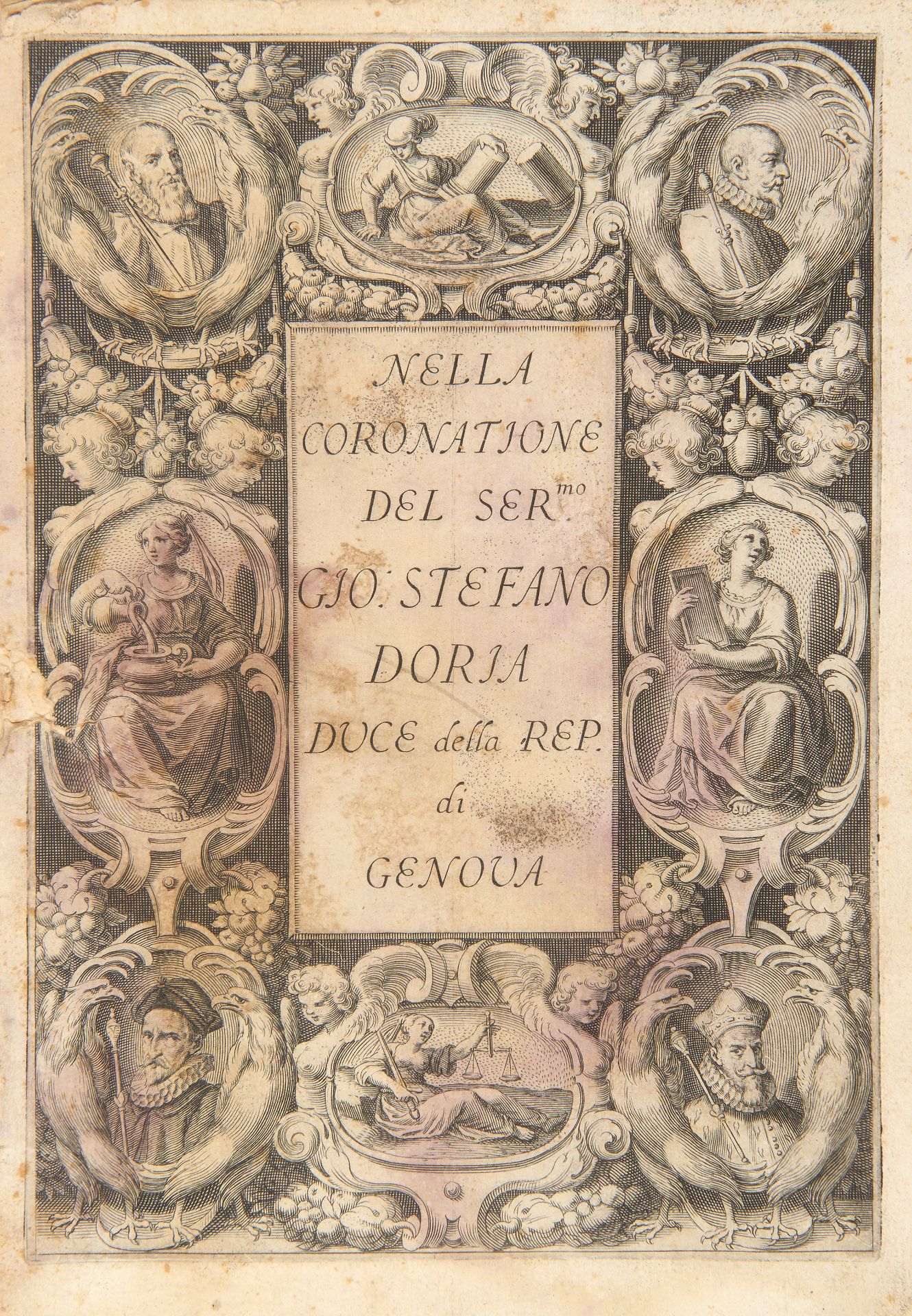 [GENOA] BRIGNOLE SALE, Anton Giulio (1605-1662). Nella coronatione del Ser.mo Gio. Stefano Doria