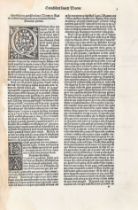 THOMAS AQUINAS. (1225-1274). Quaestiones de duodecim quodlibet. Venice: De Gregori, 1495.