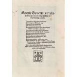 BOETHIUS (480-526). Opera: nuper diligentissime cognita: atque excusa . Venice: Giunta, 1536.