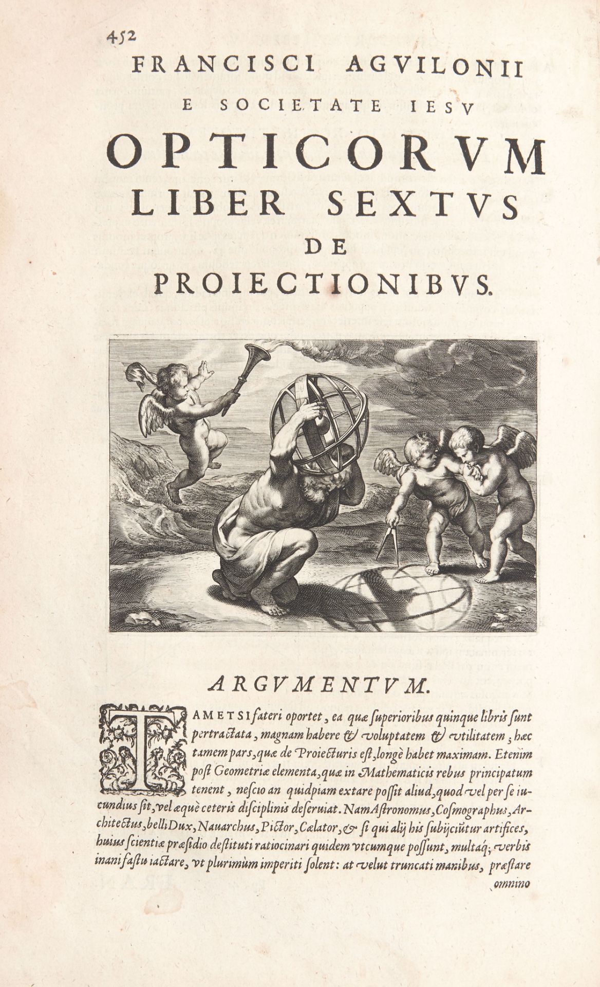 D'AGUILON, François (1567-1617). Opticorum libri sex. Antwerp: Officina Plantiniana, 1613.