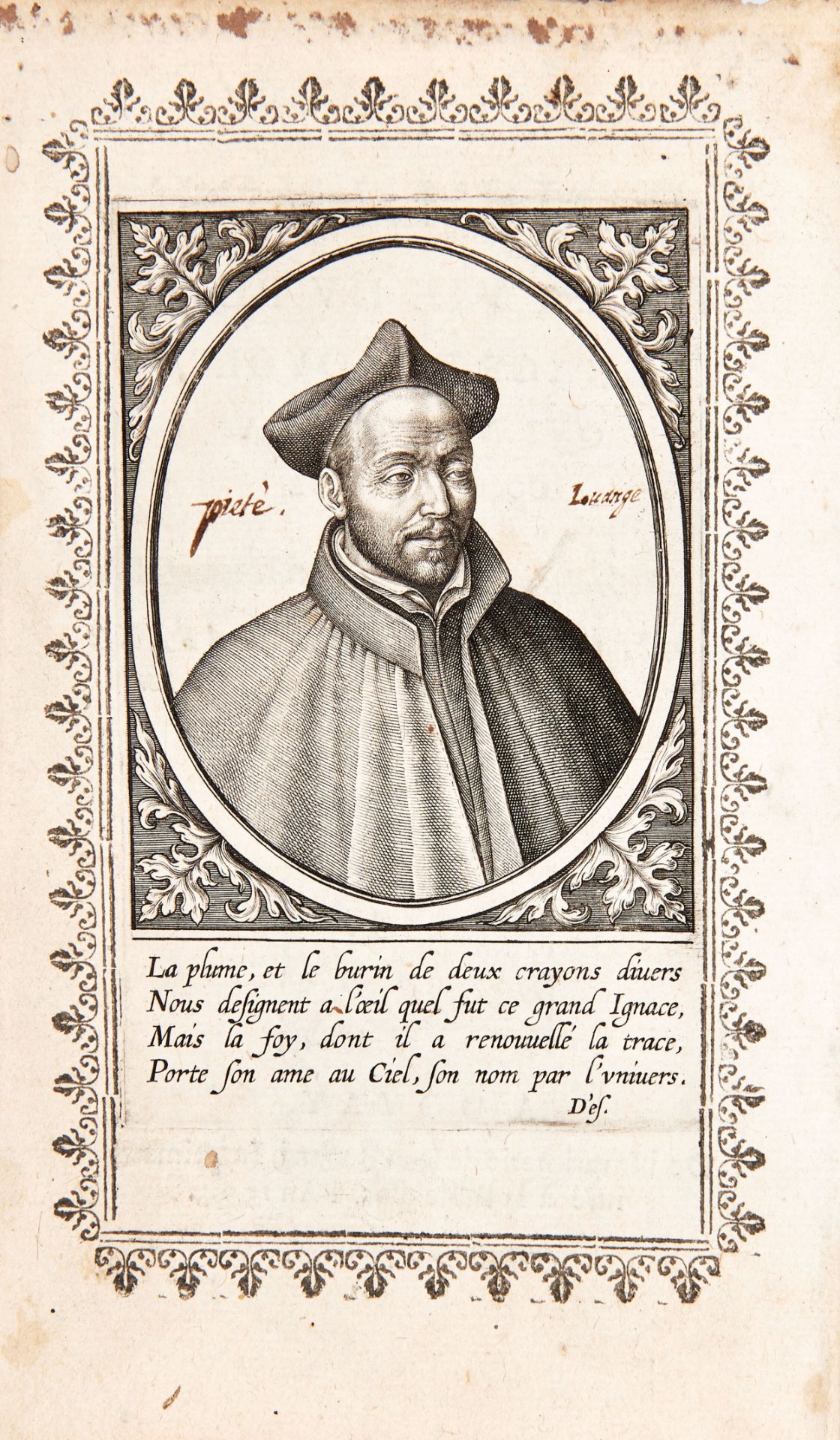 [GESUITICA] MAFFEI, John Peter (1536 -1603). Les trois livres de la vie du pére Ignace de Loyole.