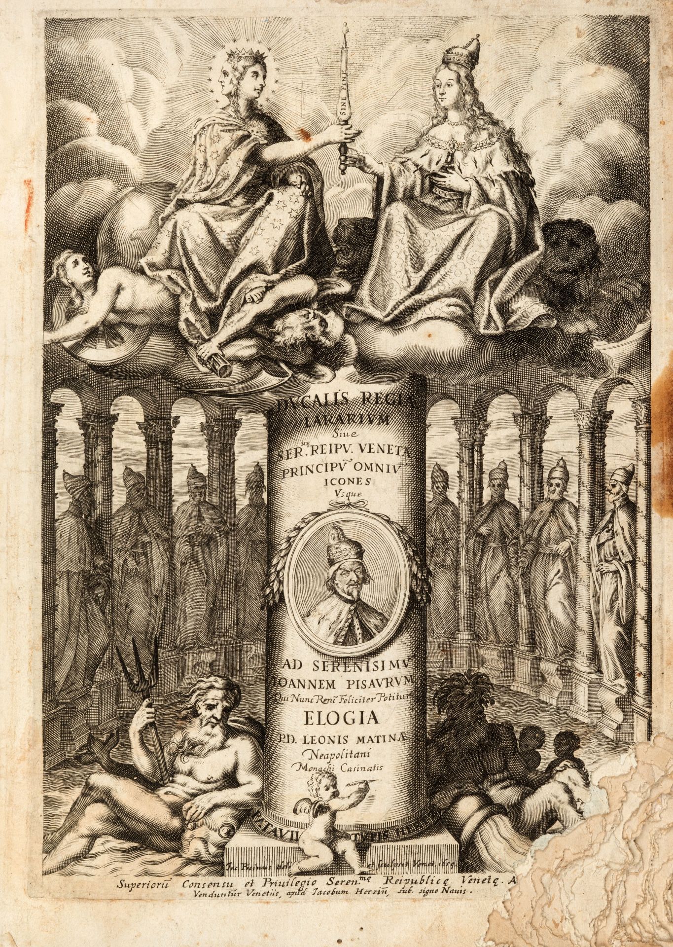 MATINA, Leone (16th century). Ducalis Regiae Lararium. Padua: Hertz, 1659. - Image 3 of 3