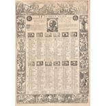 ROSACCIO, Giuseppe (1530-1620). Le stelle Fisse, calendar for the year 1704. Lucca: Marescandoli,