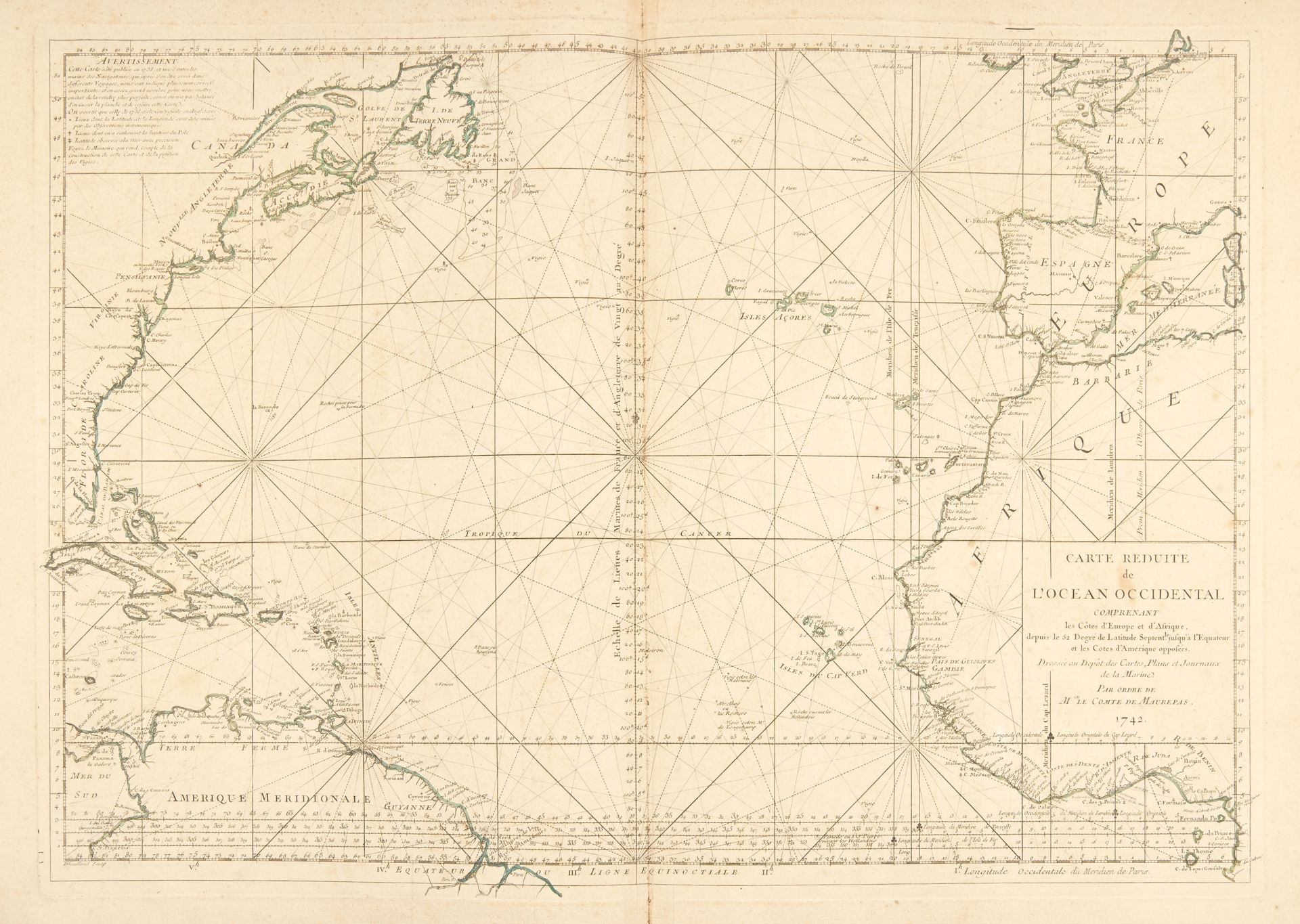 [PORTOLAN] BELLIN, Jacques Nicolas (1703-1772); CASSINI DE THURY C?sar-François; . Portolan atlas
