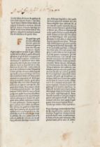 AUGUSTINUS, Aurelius (354-430). De la cita di dio. Venice: Bartolommeo Miscomini, 1476-78.