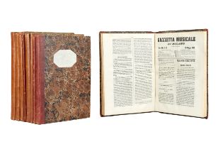 [OPERA]. Gazzetta Musicale di Milano. Milan: Ricordi, 1855-1862.