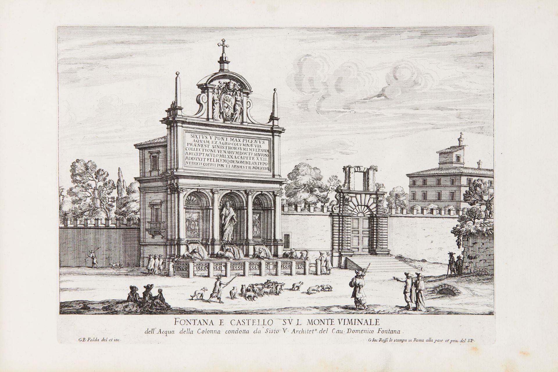 FALDA, Giovanni Battista (1648-1678). Le fontane di Roma. Roma: Giacomo de Rossi, [1675-89]. - Bild 5 aus 5