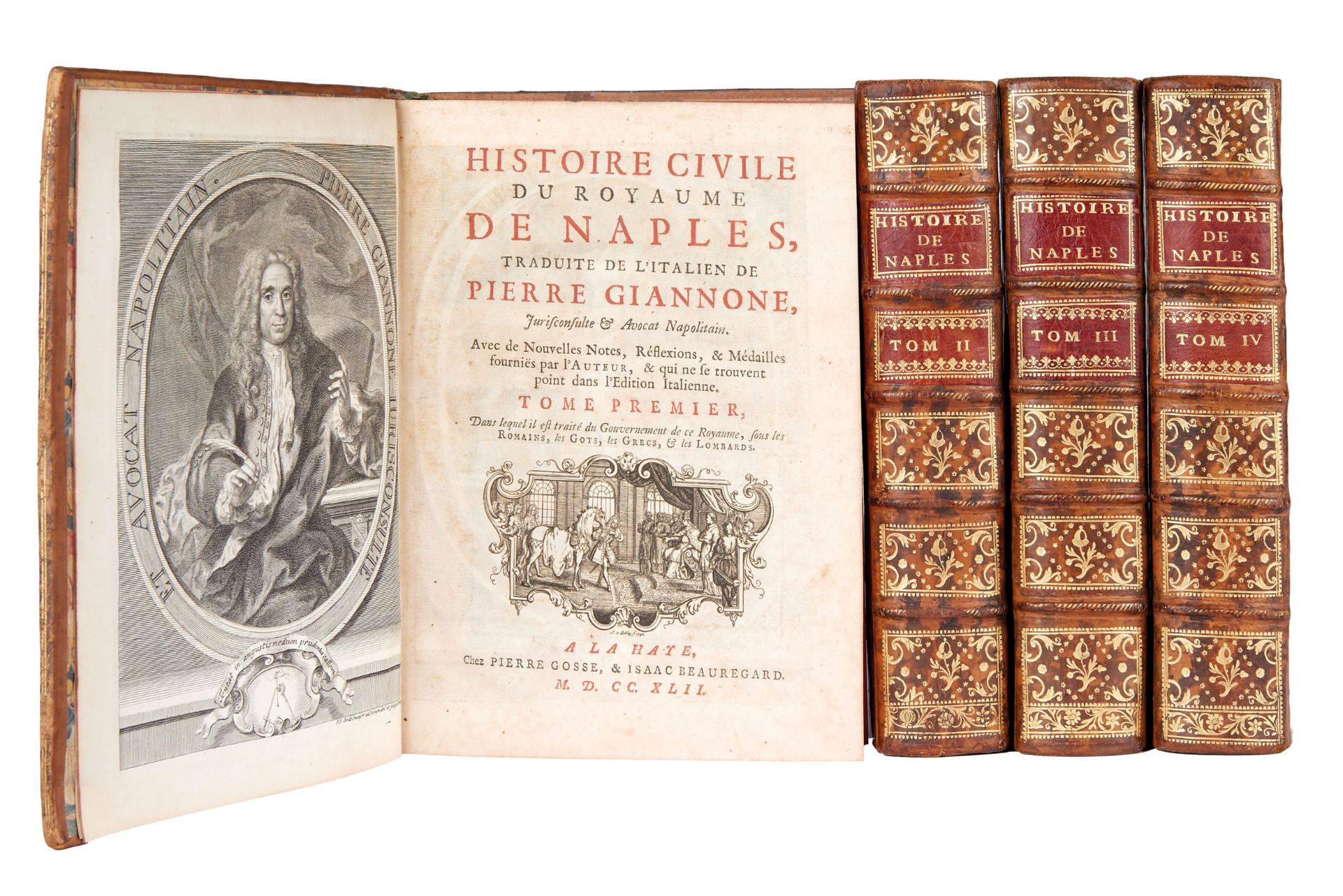 [NAPLES] GIANNONE, Pietro (1676-1748). Histoire civile du royaume de Naples, traduite de l'italien.