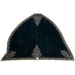 COPERTA DA CAVALLO (?) VELLUTO DI SETA CON RICAMI DI ARGENTO, ITALIA, CIRCA XVII SECOLO