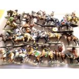 Twenty Delprado issue mounted soldiers various types including medieval 15th century etc, mostly
