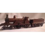 OO scale kit built 4.2.2 and tender, metal maroon, very good build and finish requires motor and