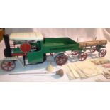 Mamod steam wagon red/green spirit fired in very good to excellent condition, appears very little