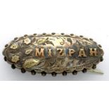 Silver gold wash Mizpah brooch, L: 43 mm. P&P Group 1 (£14+VAT for the first lot and £1+VAT for