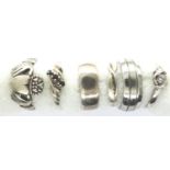 Six 925 silver rings including a Claddagh ring, sizes P-V. P&P Group 1 (£14+VAT for the first lot