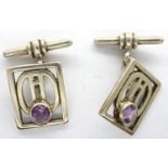 Pair of Rennie Mackintosh cufflinks. P&P Group 1 (£14+VAT for the first lot and £1+VAT for