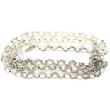 Boxed 925 silver chain link necklace, L: 44 cm. P&P Group 1 (£14+VAT for the first lot and £1+VAT