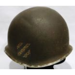 WWII US Fixed Bale 3rd Infantry helmet. Vendor advises this was recovered from a cellar Augsburg,