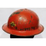 WWII British Homefront Gas Company helmet. P&P Group 2 (£18+VAT for the first lot and £3+VAT for