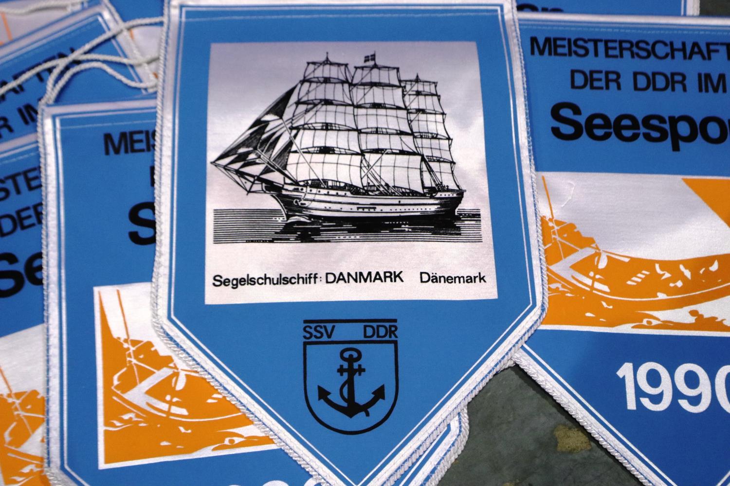 A collection of East German DDR pennants (12). P&P Group 1 (£14+VAT for the first lot and £1+VAT for - Image 2 of 2