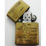 Vietnam War period inscribed Zippo lighter. P&P Group 1 (£14+VAT for the first lot and £1+VAT for
