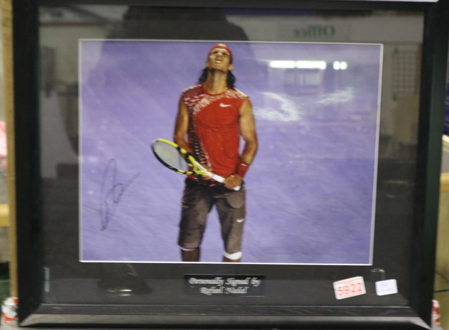 Framed signed photograph of Rafael Nadal with COA, 39 x 29 cm. Not available for in-house P&P - Image 2 of 4