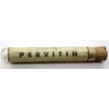 WWII German Empty Pervitin Glass Phile. Methamphetamines were widely distributed throughout the