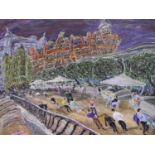 Michael Gutteridge (Contemporary): acrylic on board, Great Northern Square Manchester, inscribed and