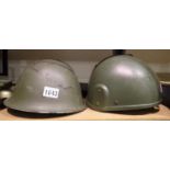 Two military helmets, one MKVI British. P&P Group 3 (£25+VAT for the first lot and £5+VAT for