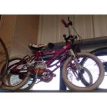 Two pink girls bikes. Not available for in-house P&P