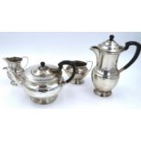 Garrard & Co four piece silver plated tea set, largest H: 26 cm. P&P Group 2 (£18+VAT for the