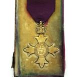 Early 20th century OBE in gilt hallmarked silver, unnamed. P&P Group 1 (£14+VAT for the first lot