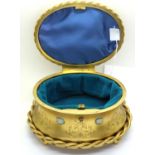 Metal and enamel Howell & Jones Co Regent Street jewellery box, L: 22 cm. P&P Group 2 (£18+VAT for