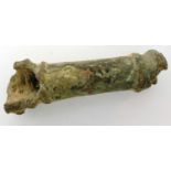 Victorian bronze toy cannon (fires live ammunition), L: 60 mm. P&P Group 0 (£5+VAT for the first lot