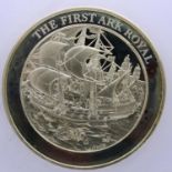 HMS Ark Royal, commemorative round,. P&P Group 0 (£5+VAT for the first lot and £1+VAT for subsequent
