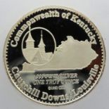 1989 fine silver bullion round, Kentucky Derby. P&P Group 0 (£5+VAT for the first lot and £1+VAT for