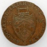 1789 Irish Cronebane mining token. P&P Group 0 (£5+VAT for the first lot and £1+VAT for subsequent