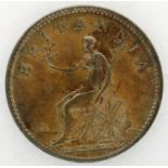 1806 farthing of George III, EF grade. P&P Group 0 (£5+VAT for the first lot and £1+VAT for