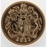 2022 full sovereign of Elizabeth II. P&P Group 1 (£14+VAT for the first lot and £1+VAT for